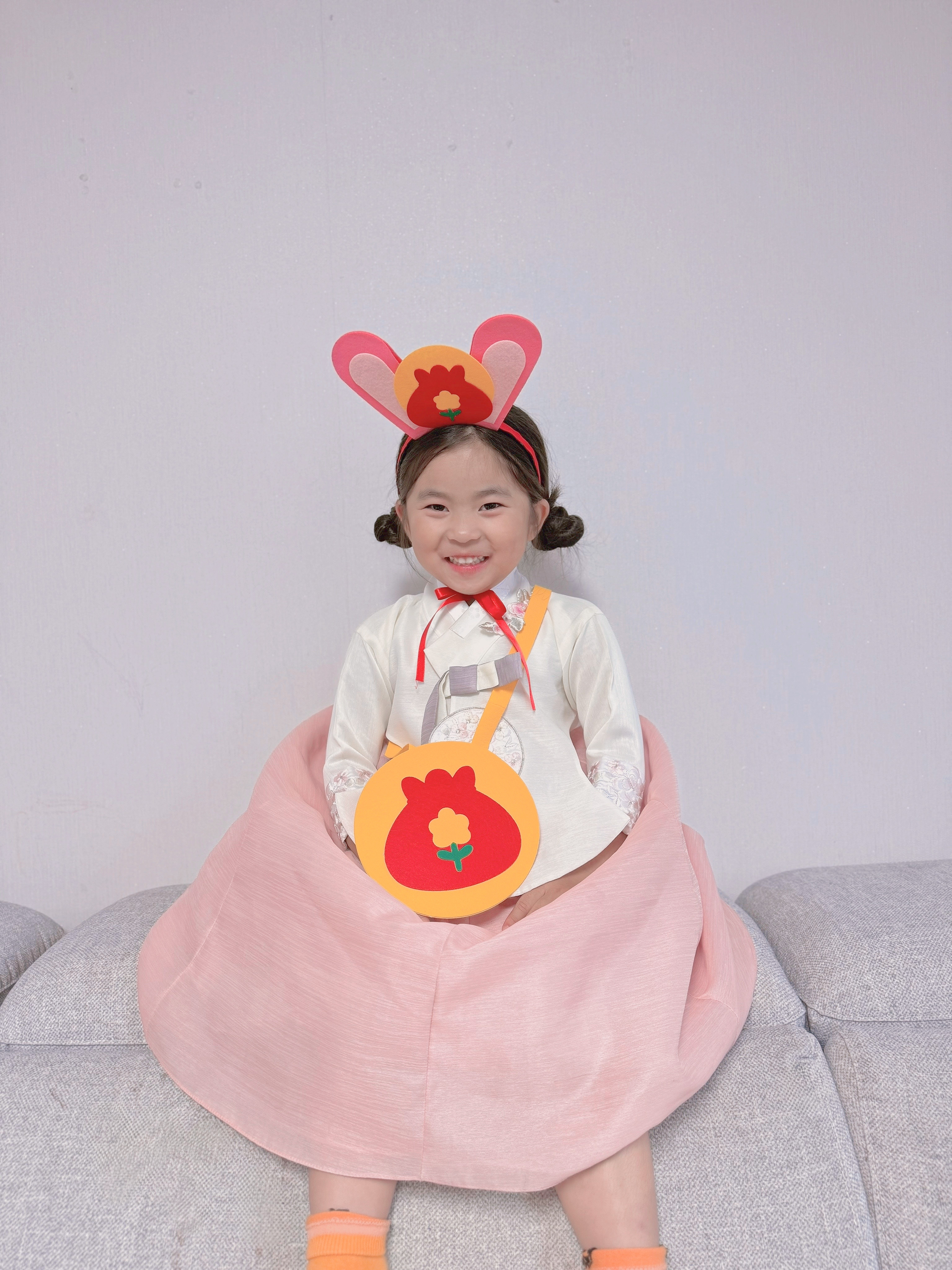 보름달토끼 머리띠 주머니 세트